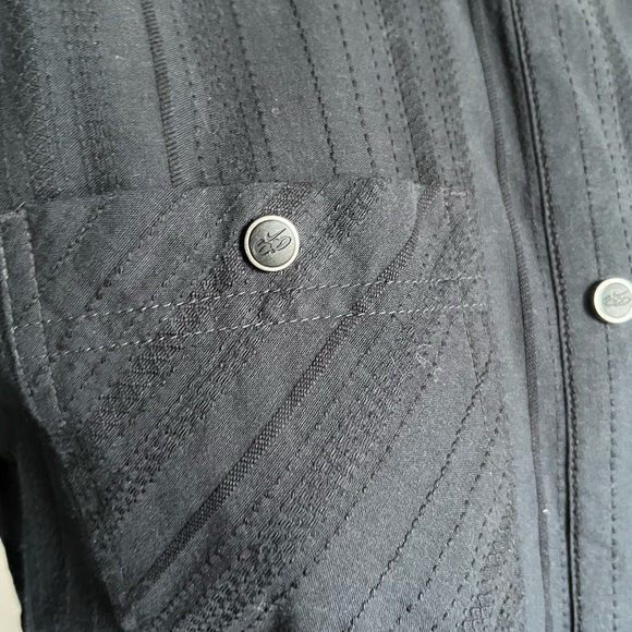 Nike 6.0 Black Snap Up Collared Long Sleeve Top Size Small - Picture 4 of 8